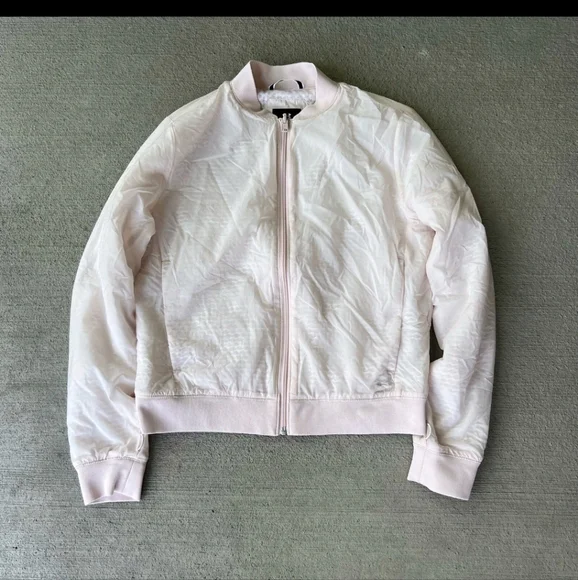 under armour womens cold gear loose fit bomber jacket size M Light Pink - Picture 2 of 9